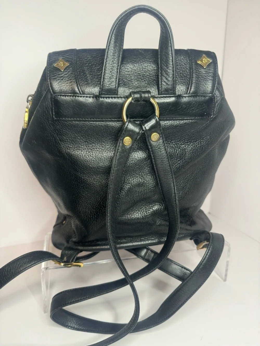 MCM black leather
